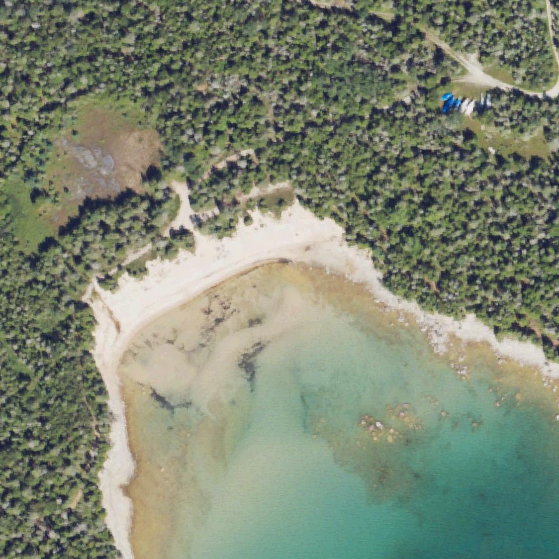 Aerial map of Sandy Cove
