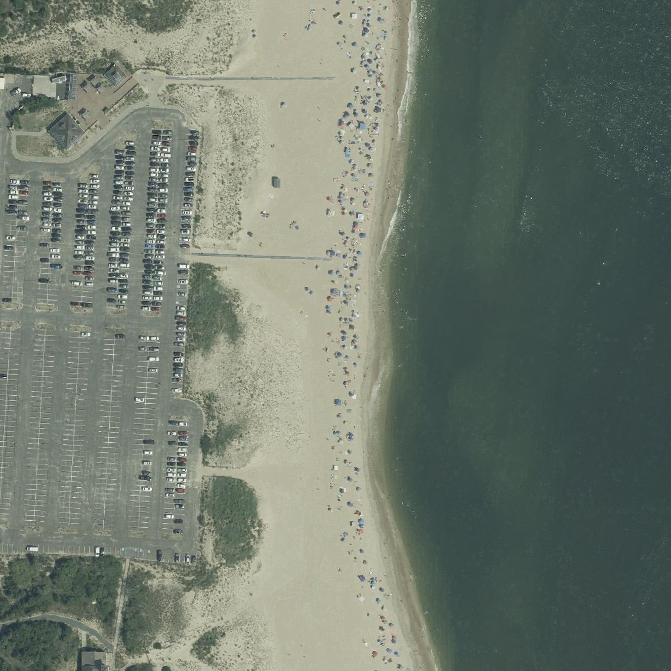 Aerial map of Sandy Hook Beach