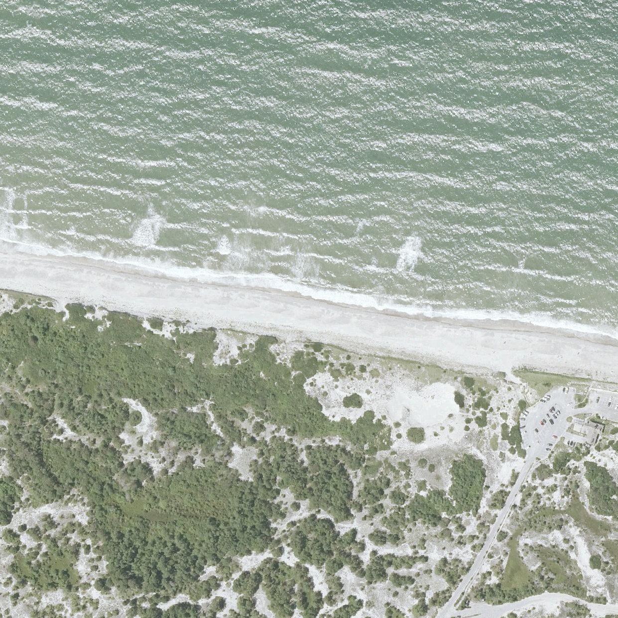 Aerial map of Sandy Neck Beach
