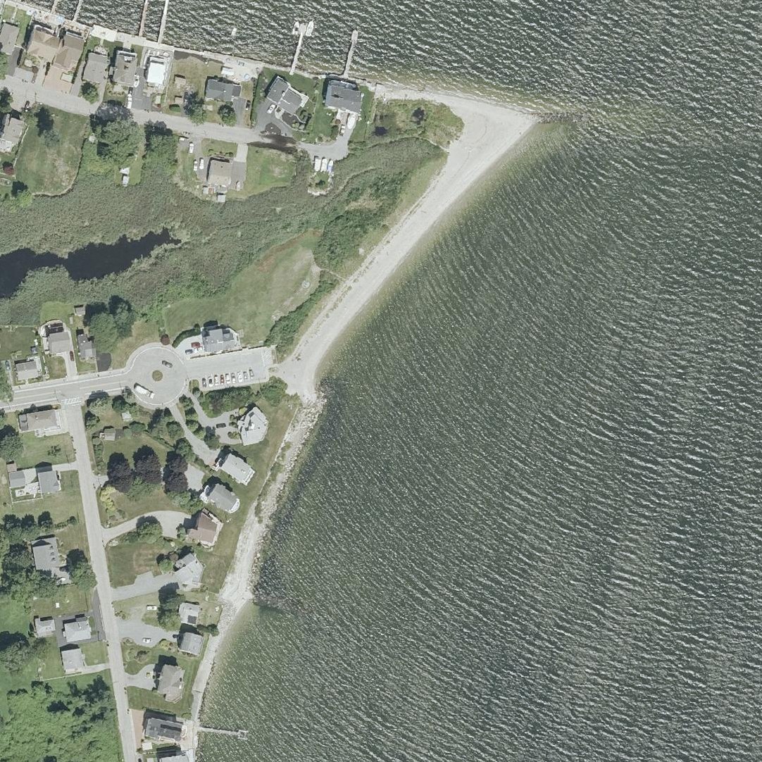Aerial map of Sandy Point Beach