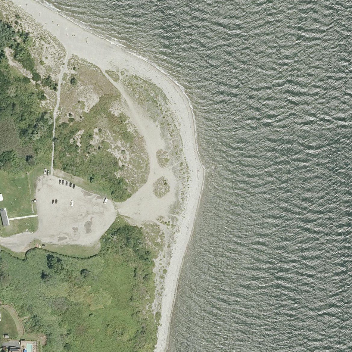 Aerial map of Sandy Point Beach