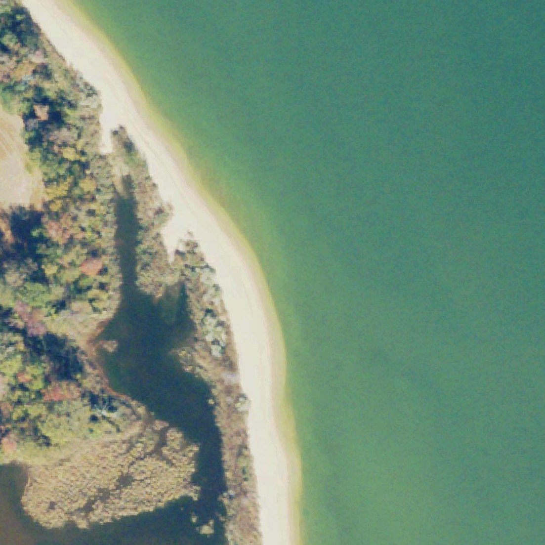 Aerial map of Sandy Point Beach