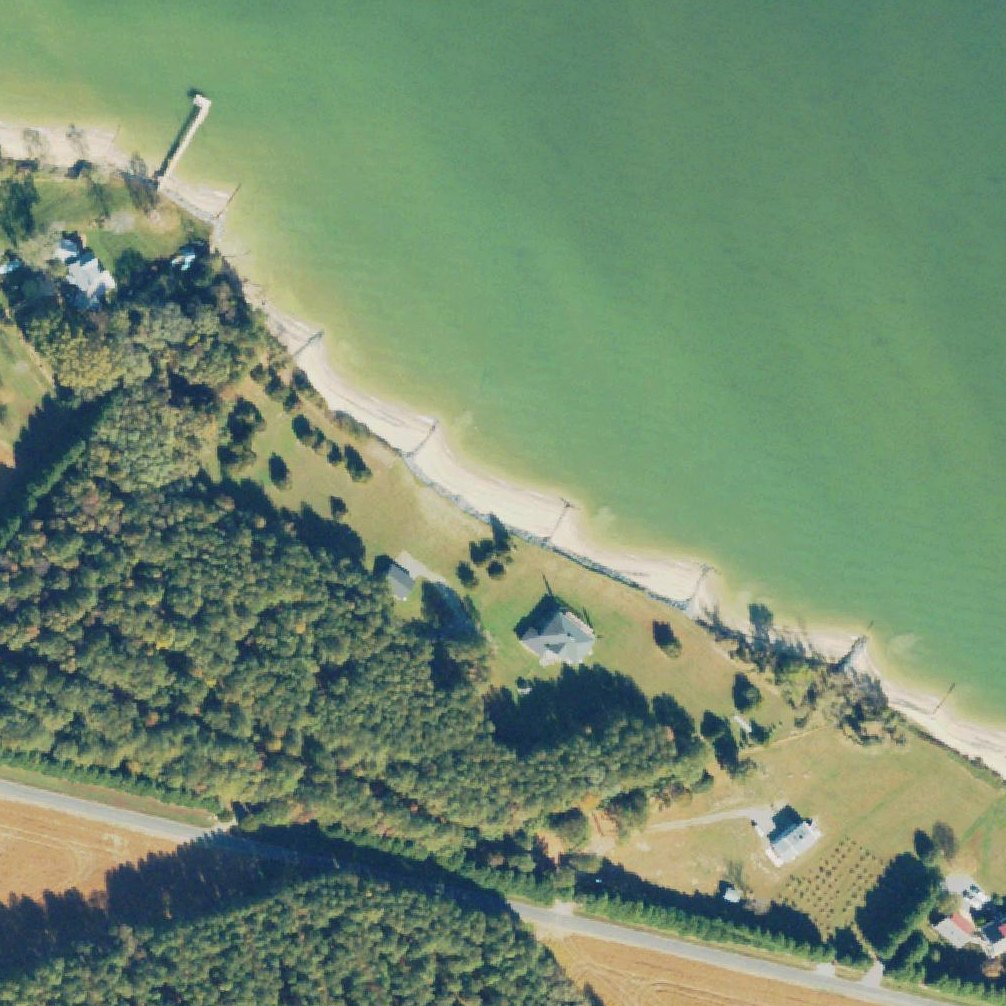 Aerial map of Sandy Point Beach