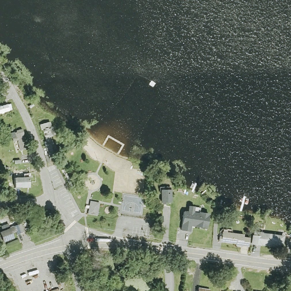 Aerial map of Sandy Pond Beach