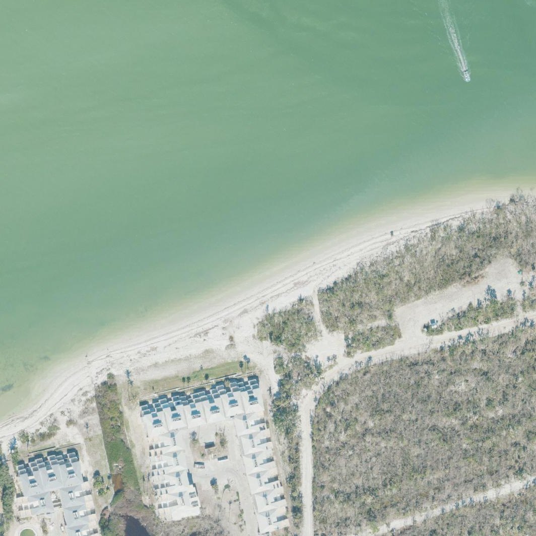 Aerial map of Sanibel Island Northern Beach