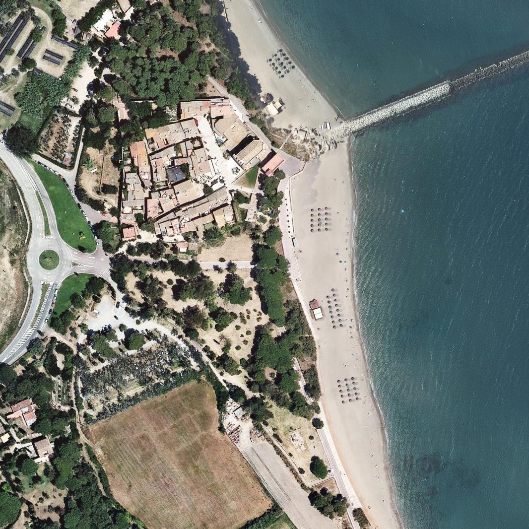 Aerial map of Sant Martí d'Empúries Beach