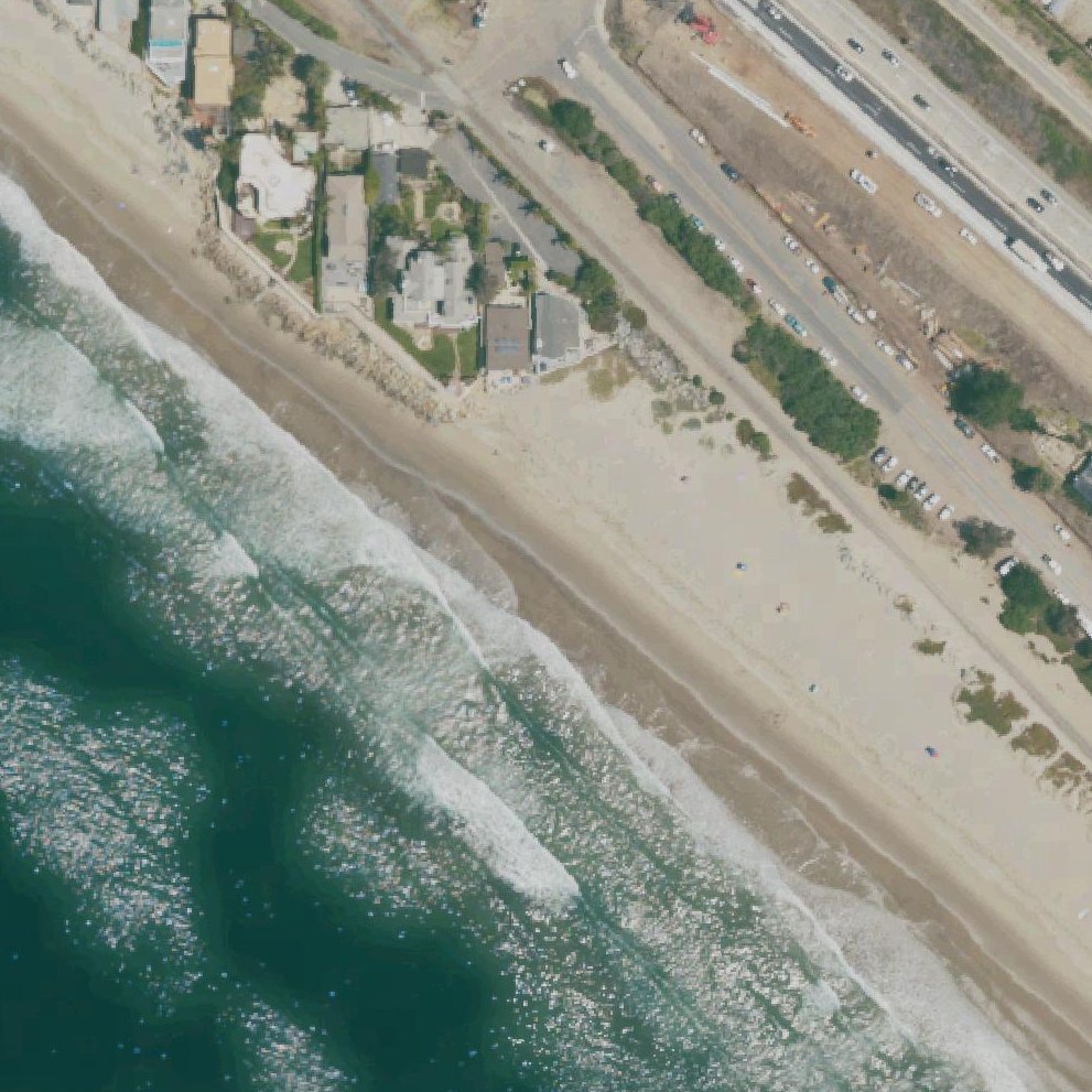 Aerial map of Santa Claus Beach