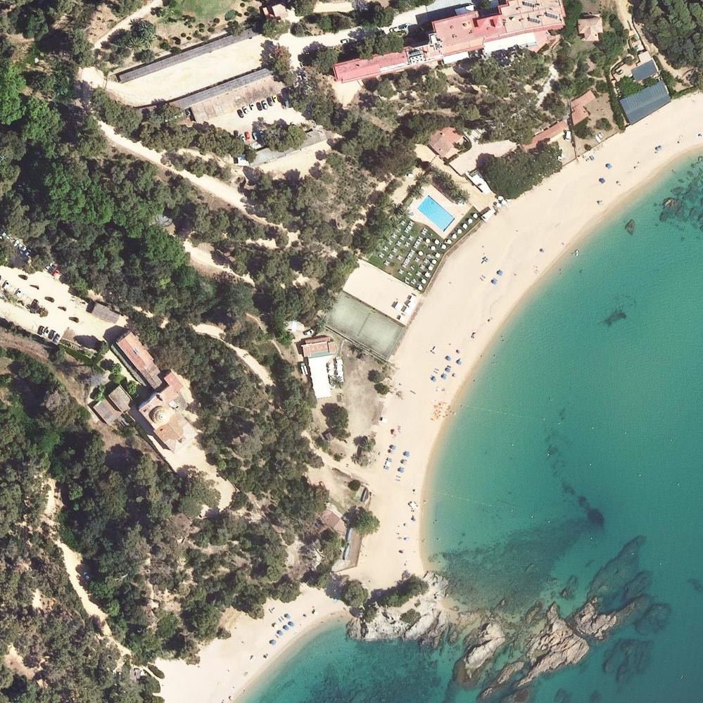 Aerial map of Santa Cristina Beach