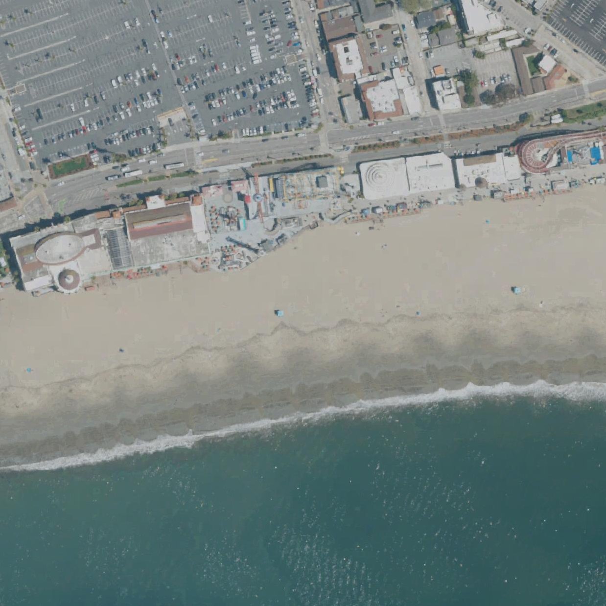 Aerial map of Santa Cruz Beach