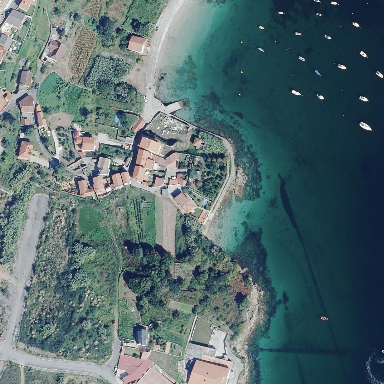 Aerial map of Santa Mariña