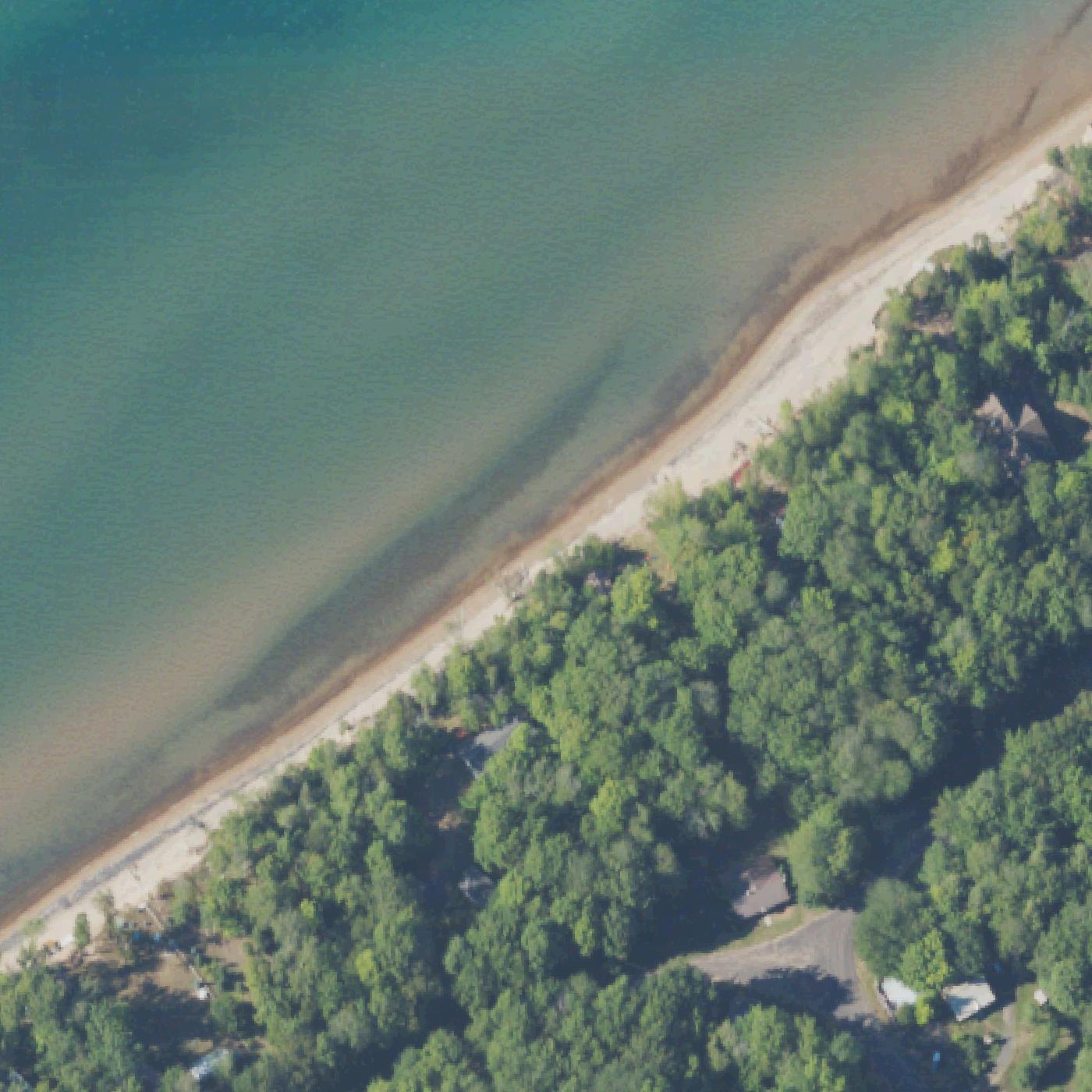 Aerial map of Santa Monica Beach
