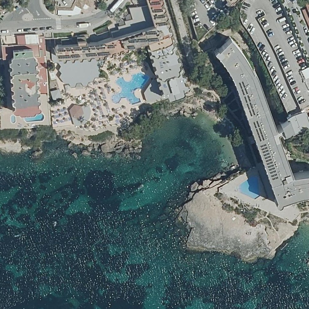 Aerial map of Santa Ponça little beach