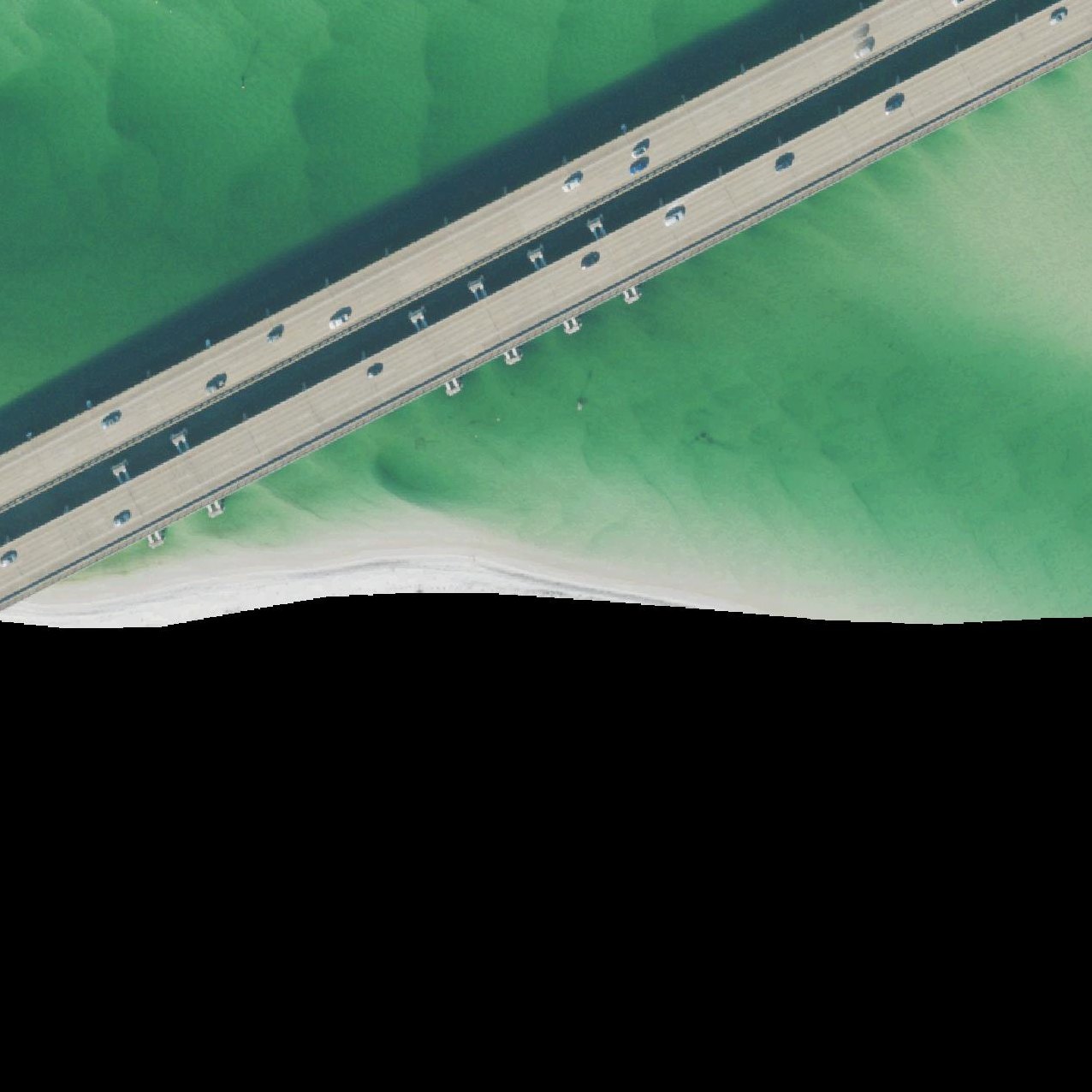 Aerial map of Santa Rosa Island Beach