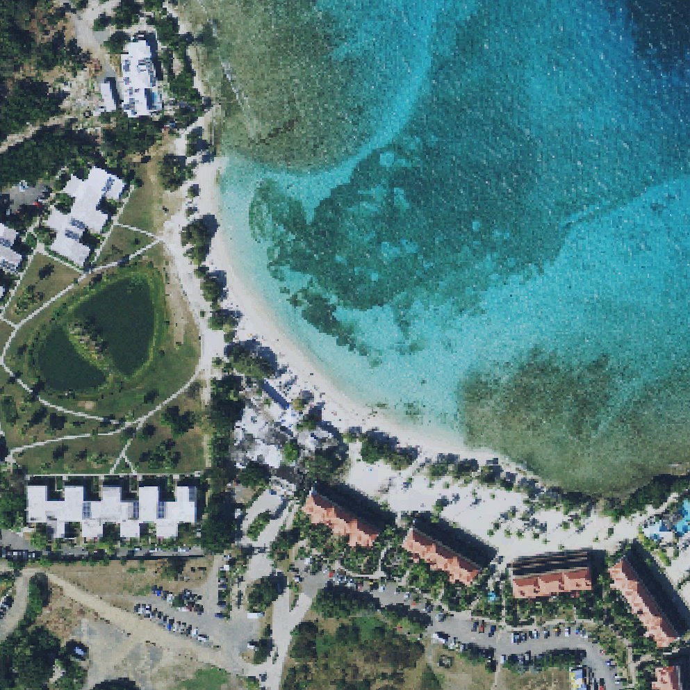 Aerial map of Sapphire Beach