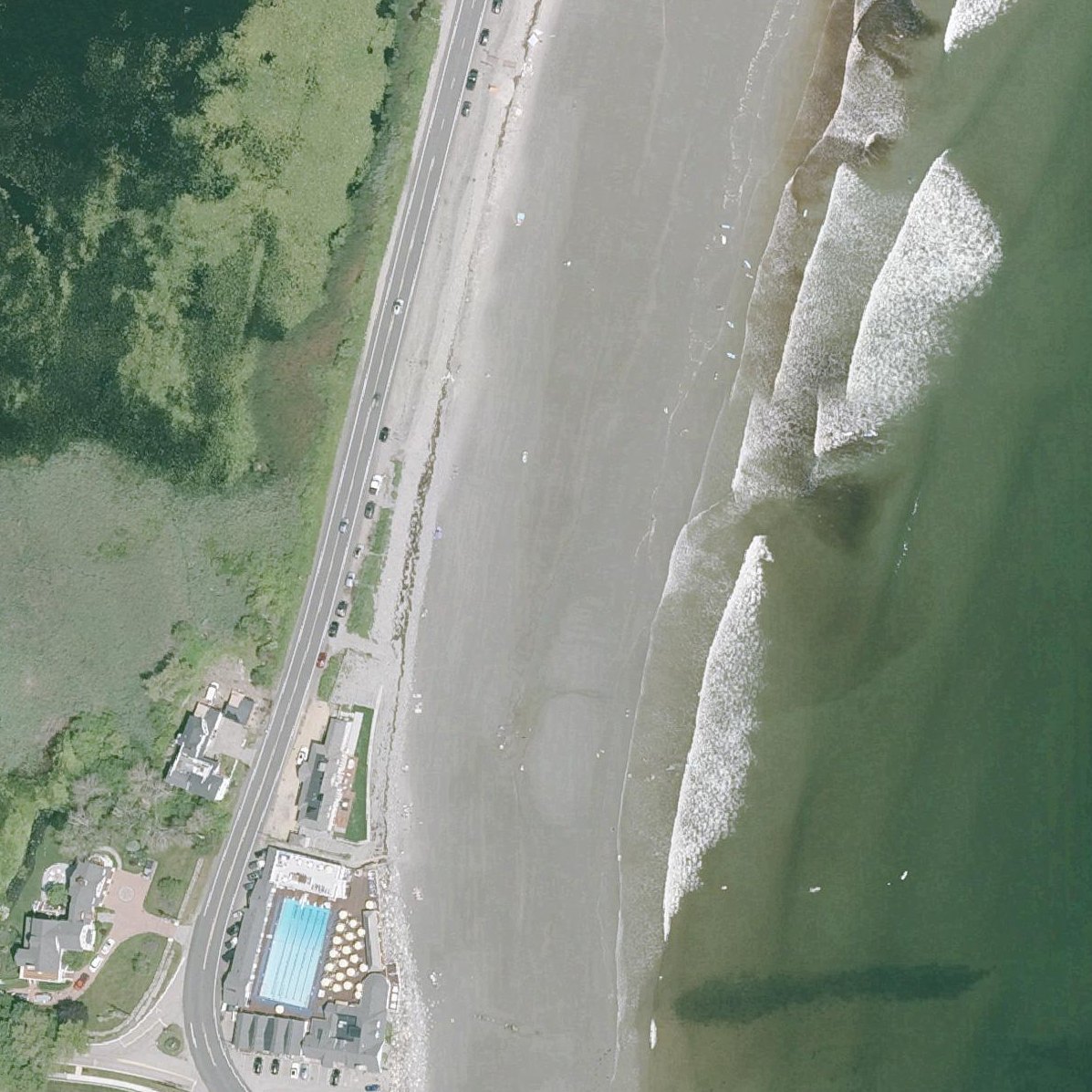 Aerial map of Sawyers Beach