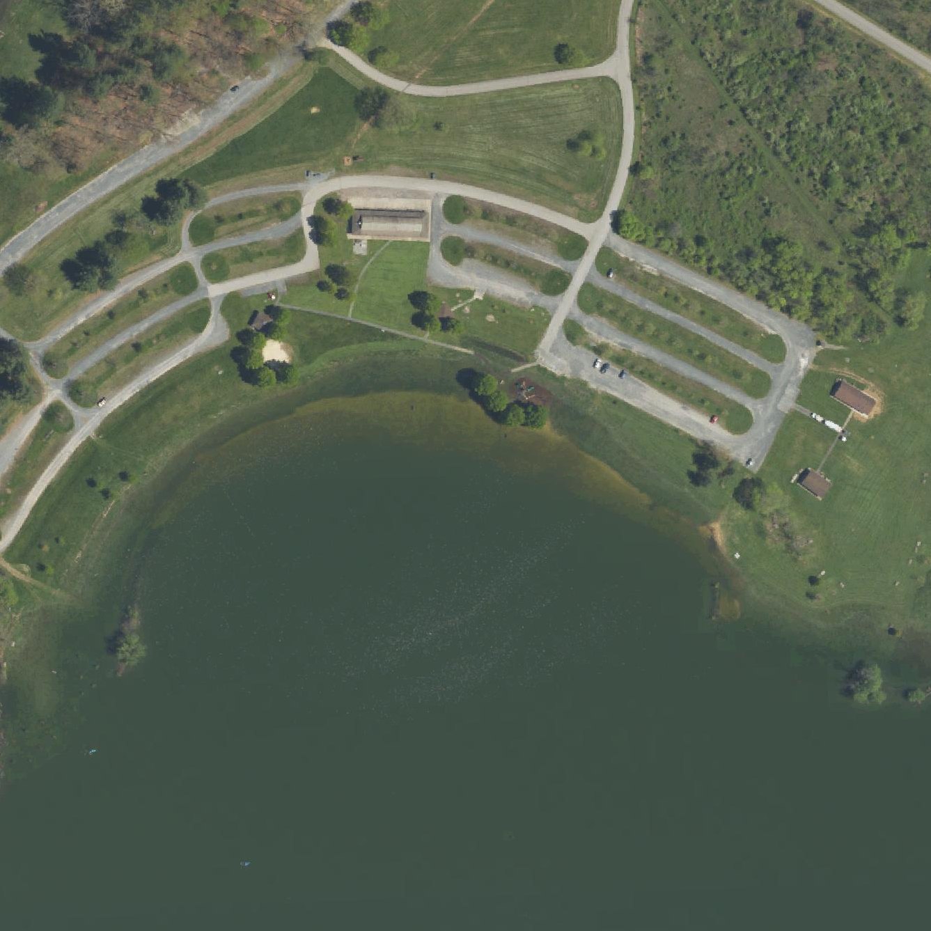 Aerial map of Sayers Dam Beach