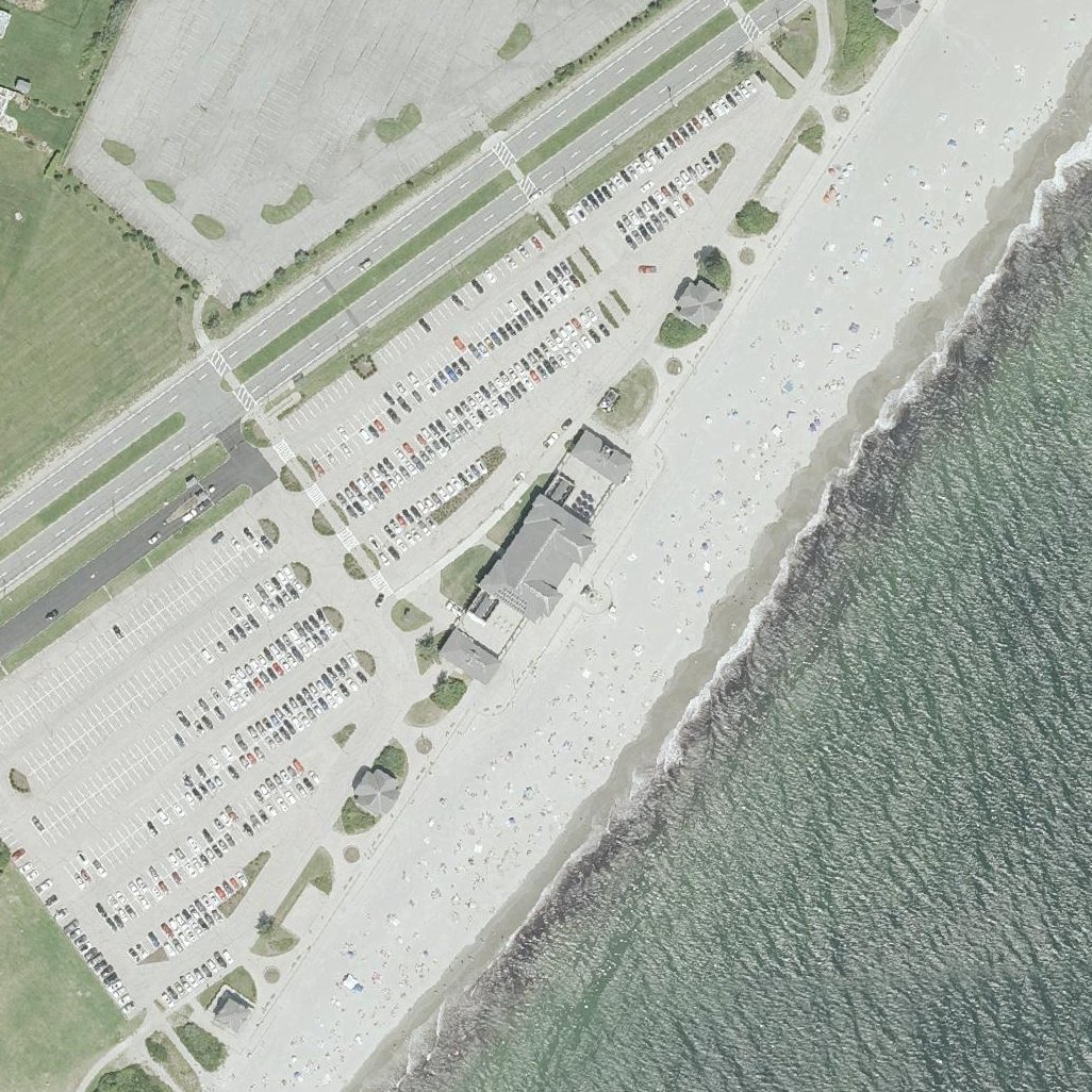 Aerial map of Scarborough State Beach