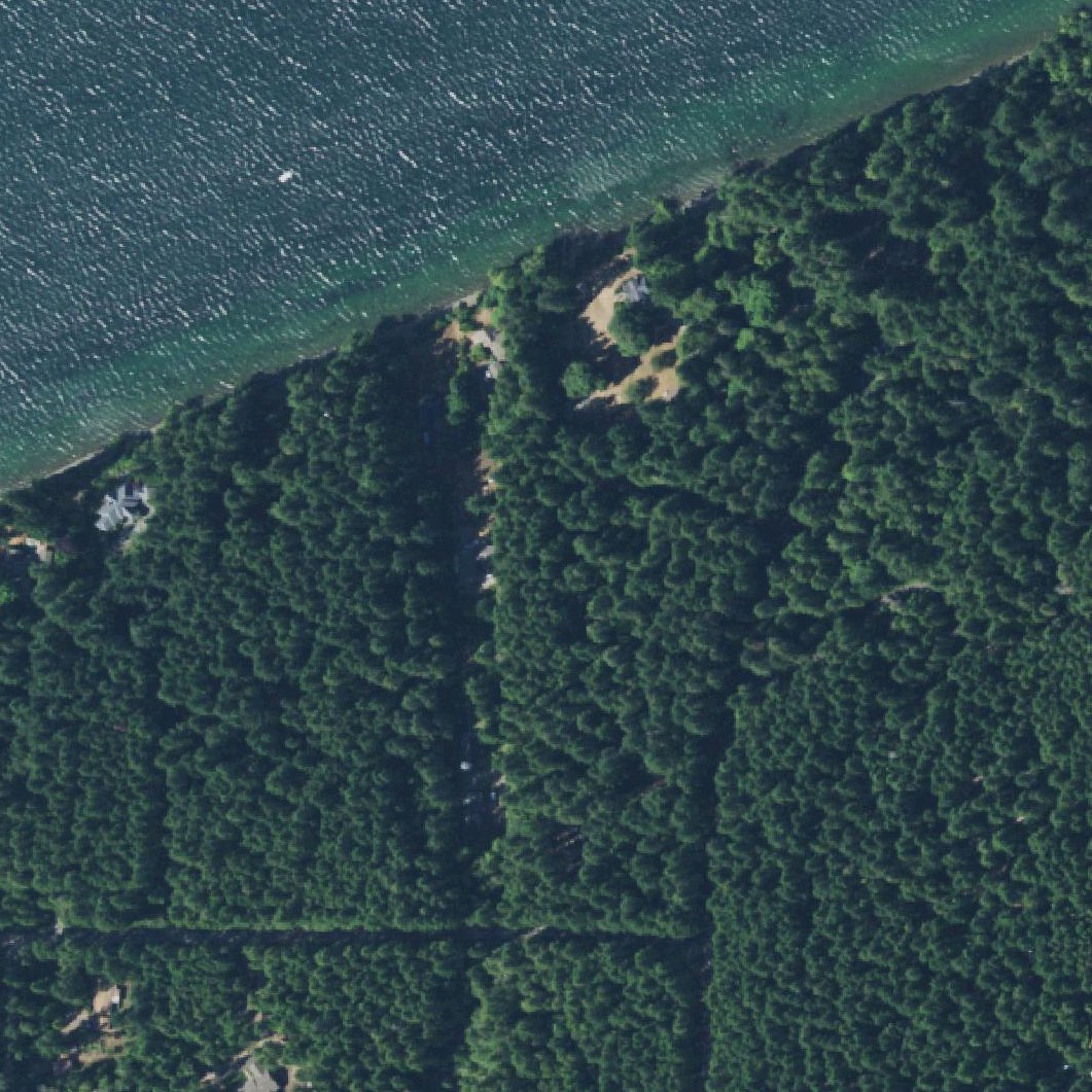 Aerial map of Scenic Beach State Park
