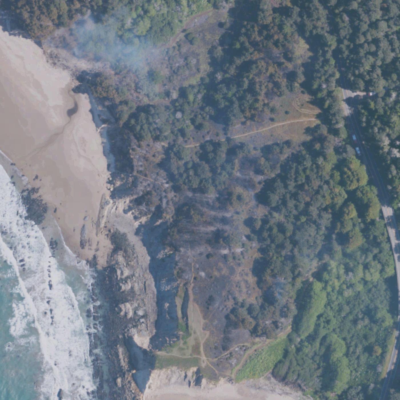 Aerial map of Schooner Gulch State Beach