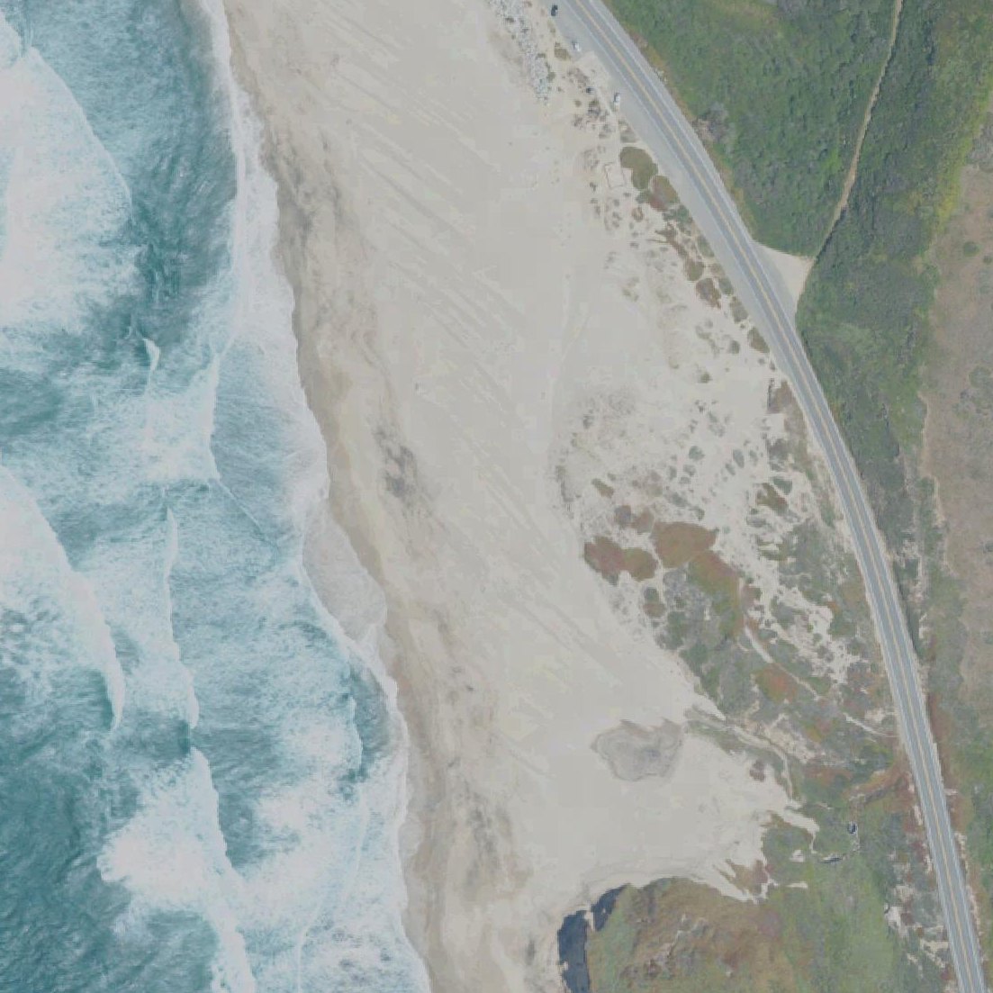 Aerial map of Scott Creek Beach