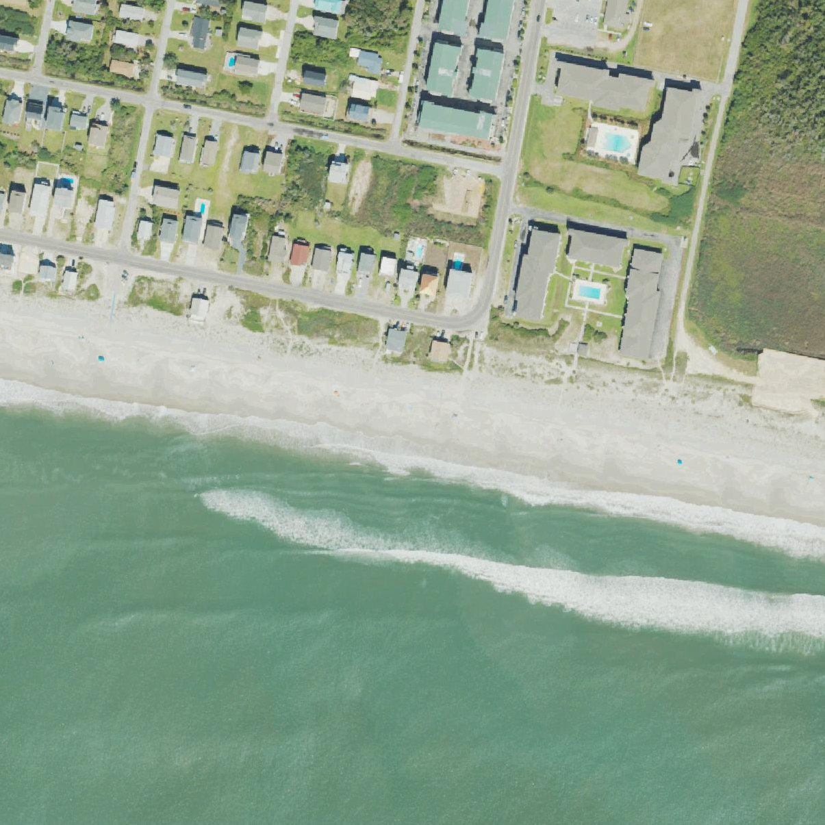 Aerial map of SE 55th Street Public Beach Access