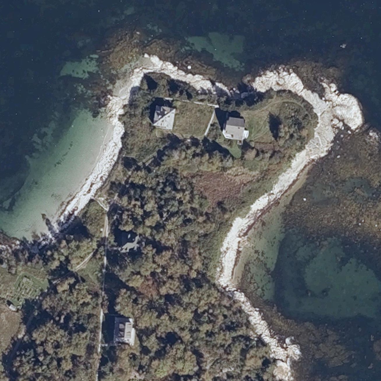 Aerial map of Sea Glass Beach