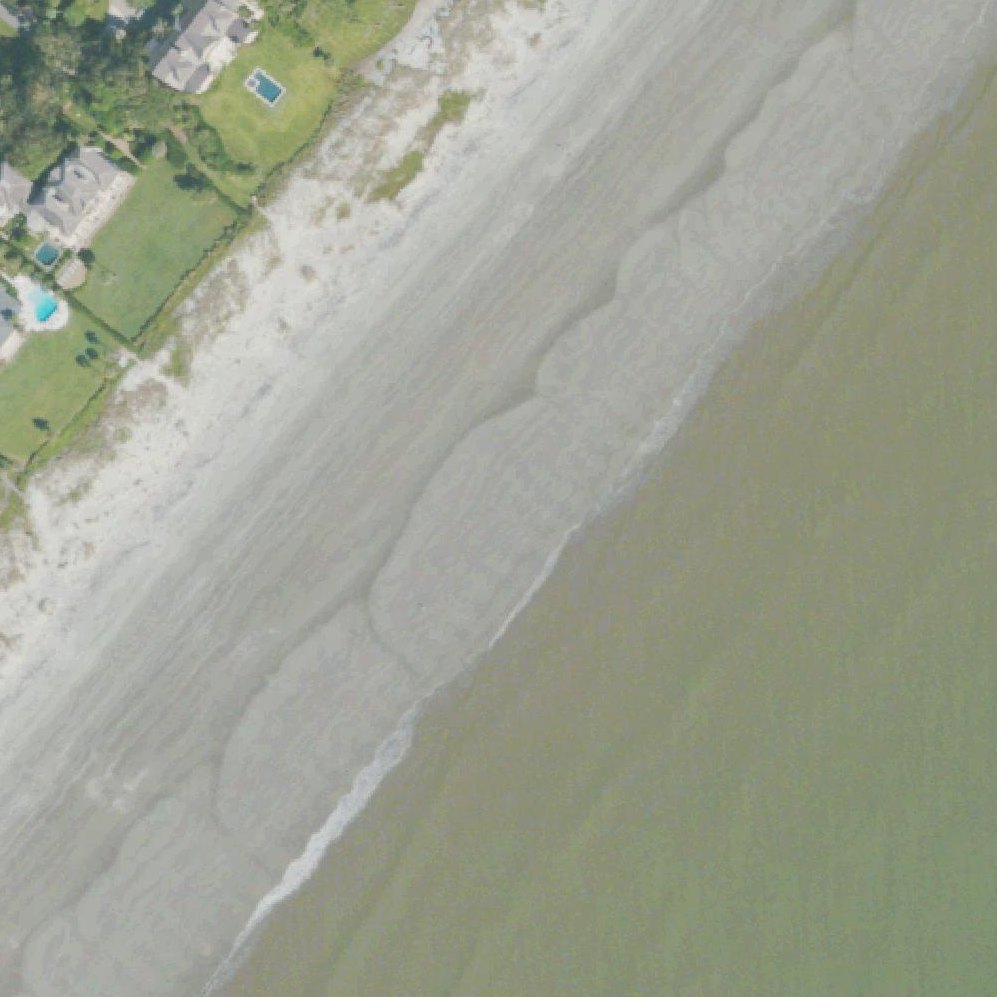 Aerial map of Sea Island Beach