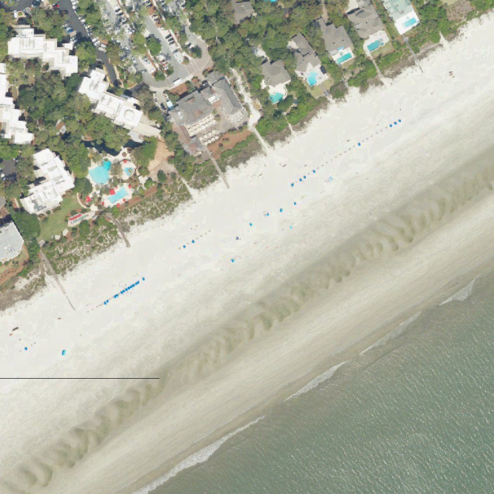 Aerial map of Sea pines beach