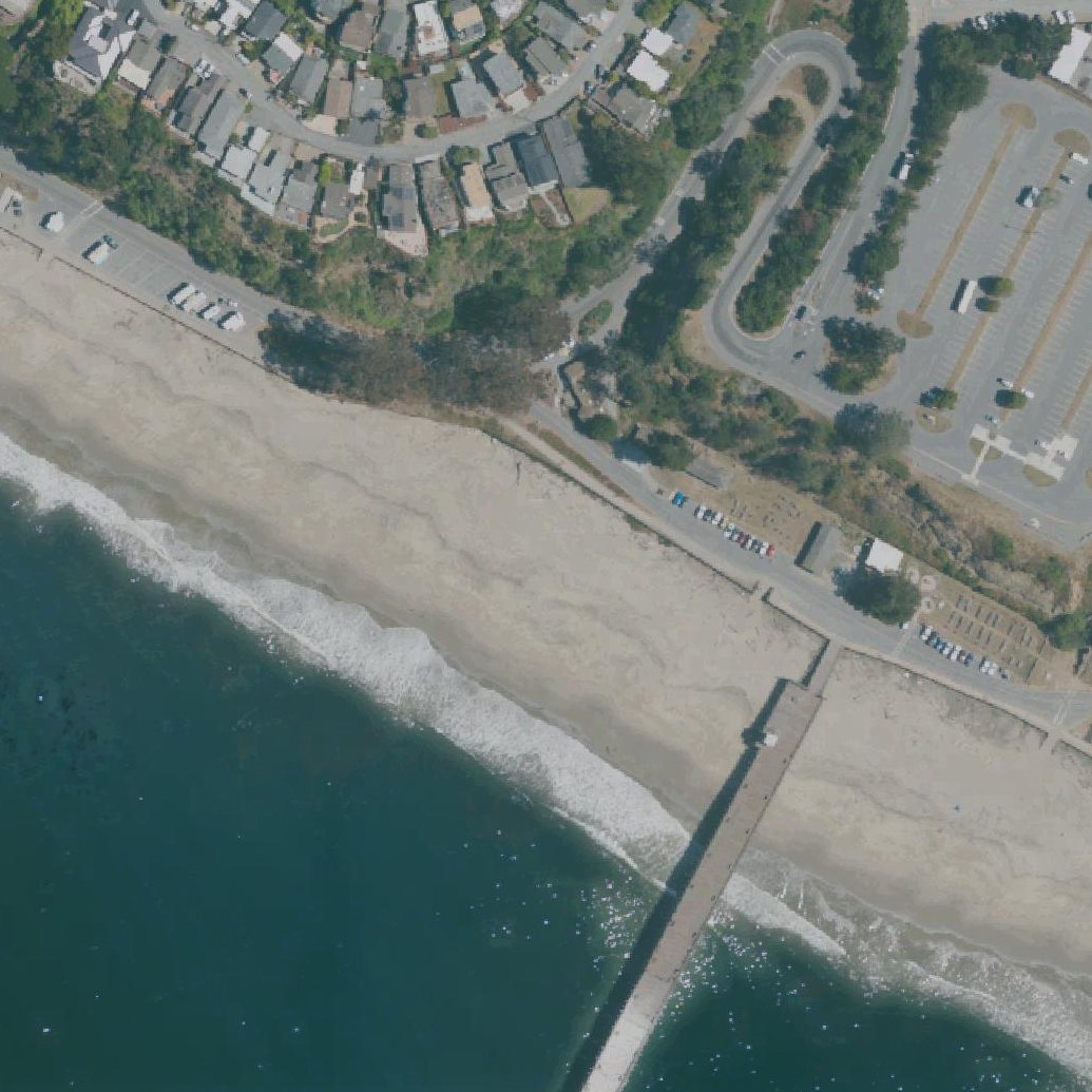Aerial map of Seacliff State Beach