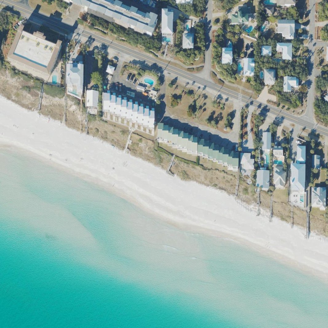 Aerial map of Seacrest Drive Beach Access