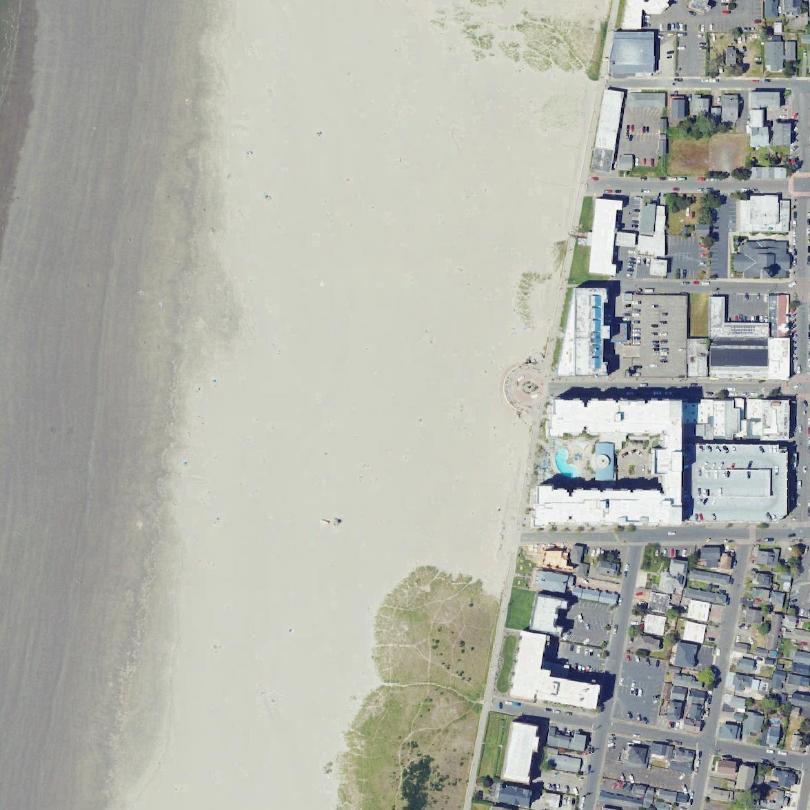 Aerial map of Seaside Beach Oregon
