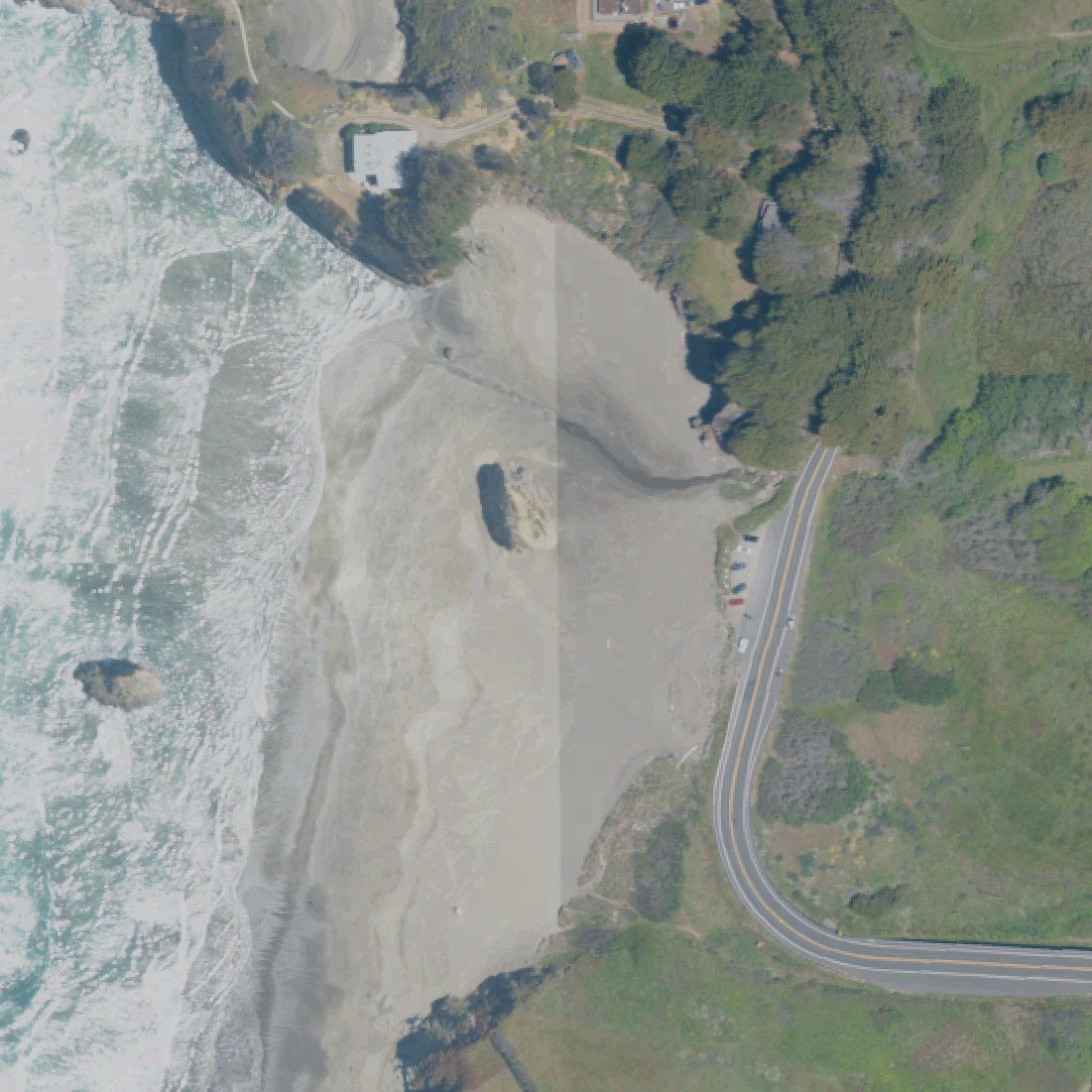 Aerial map of Seaside Creek Beach