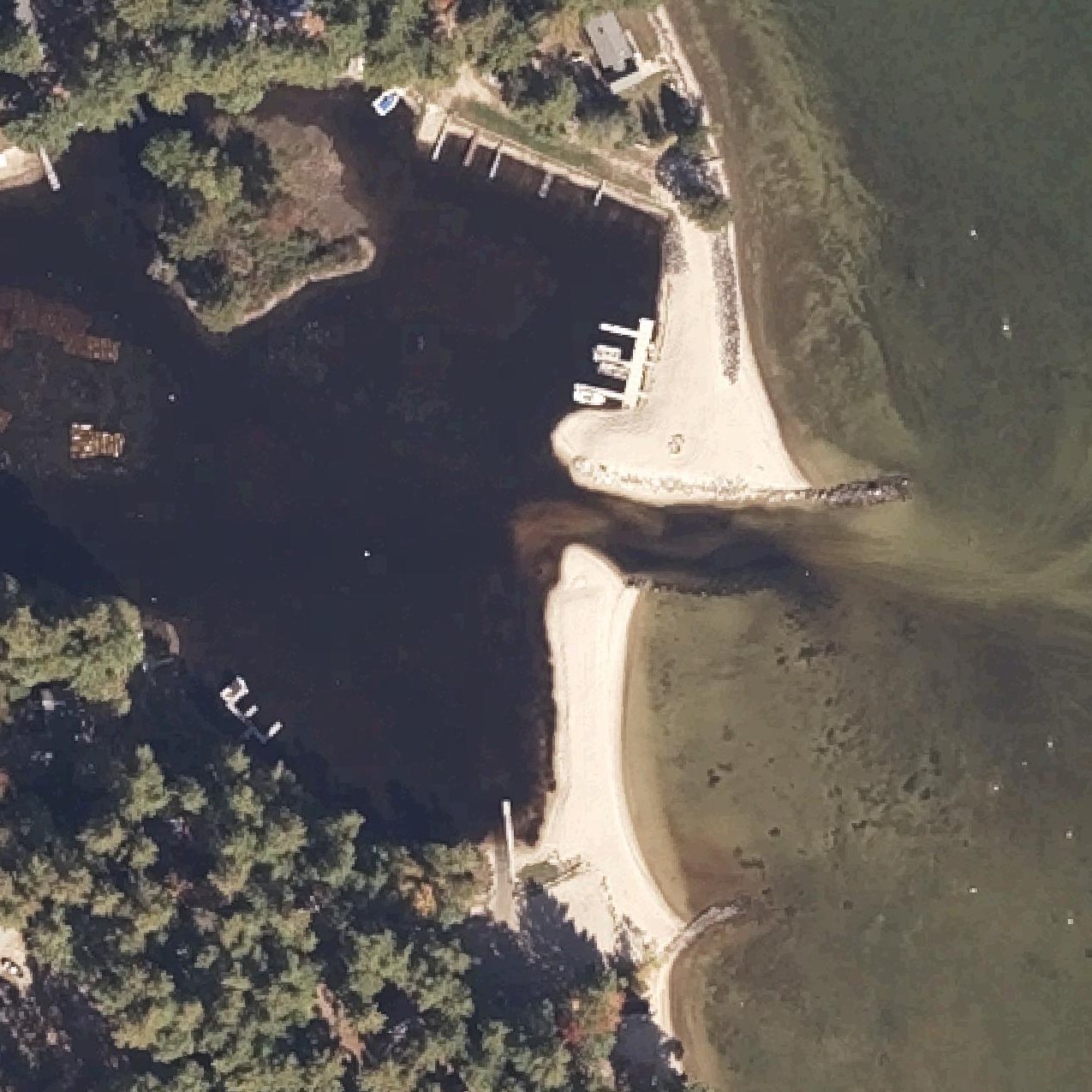 Aerial map of Sebago Town Beach