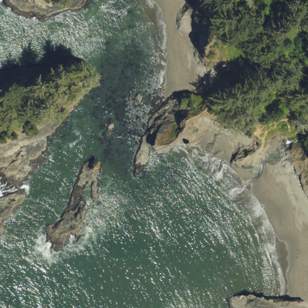 Aerial map of Secret Beach