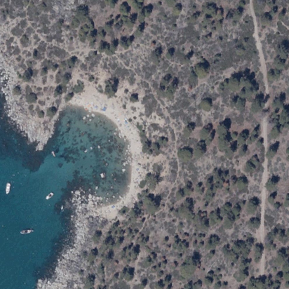 Aerial map of Secret Cove Nude Beach