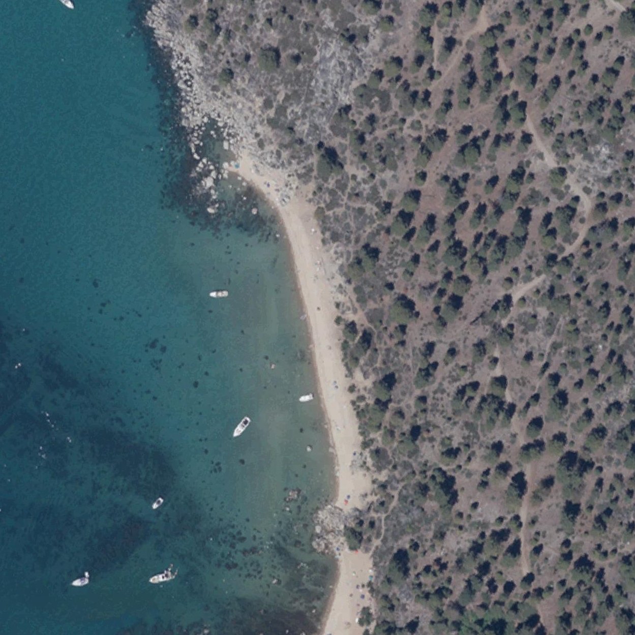 Aerial map of Secret Harbor Beach