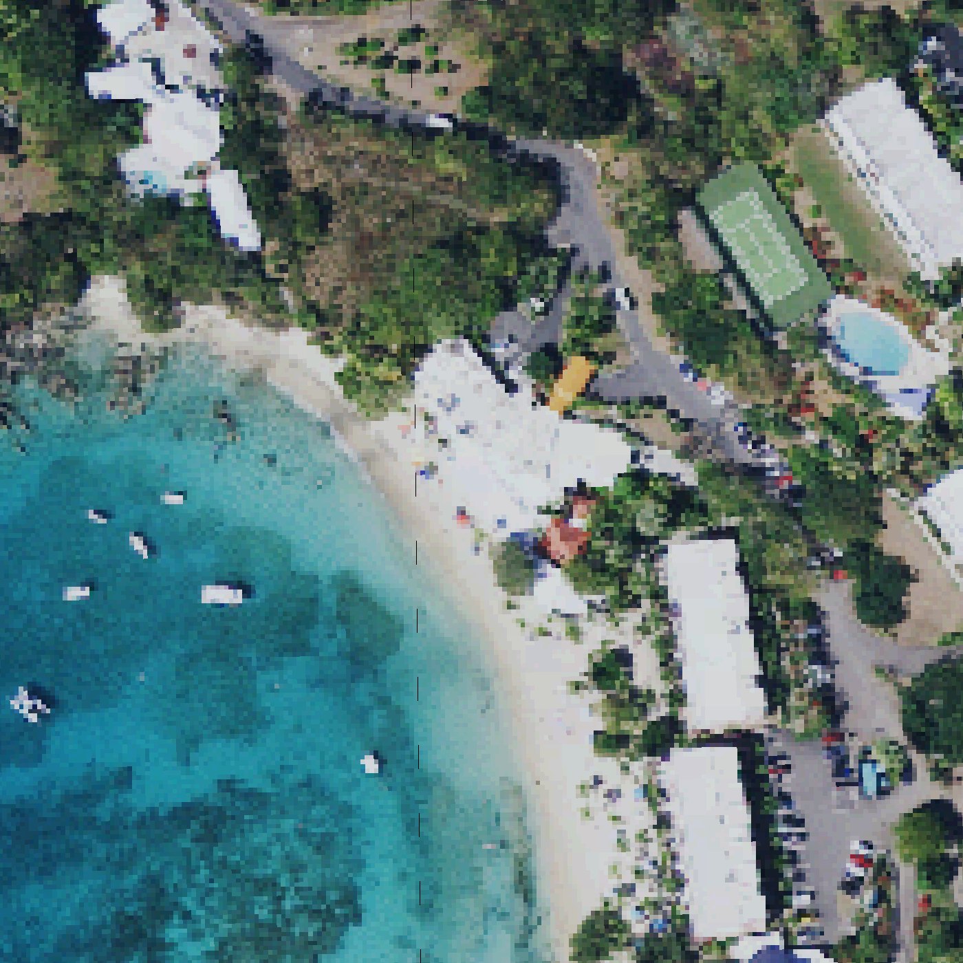 Aerial map of Secret Harbor Beach