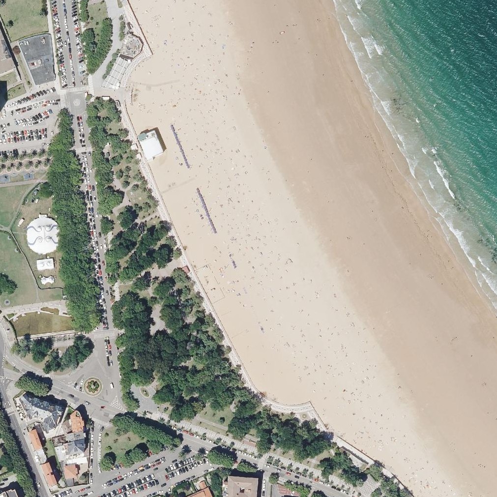 Aerial map of Segunda playa del Sardinero