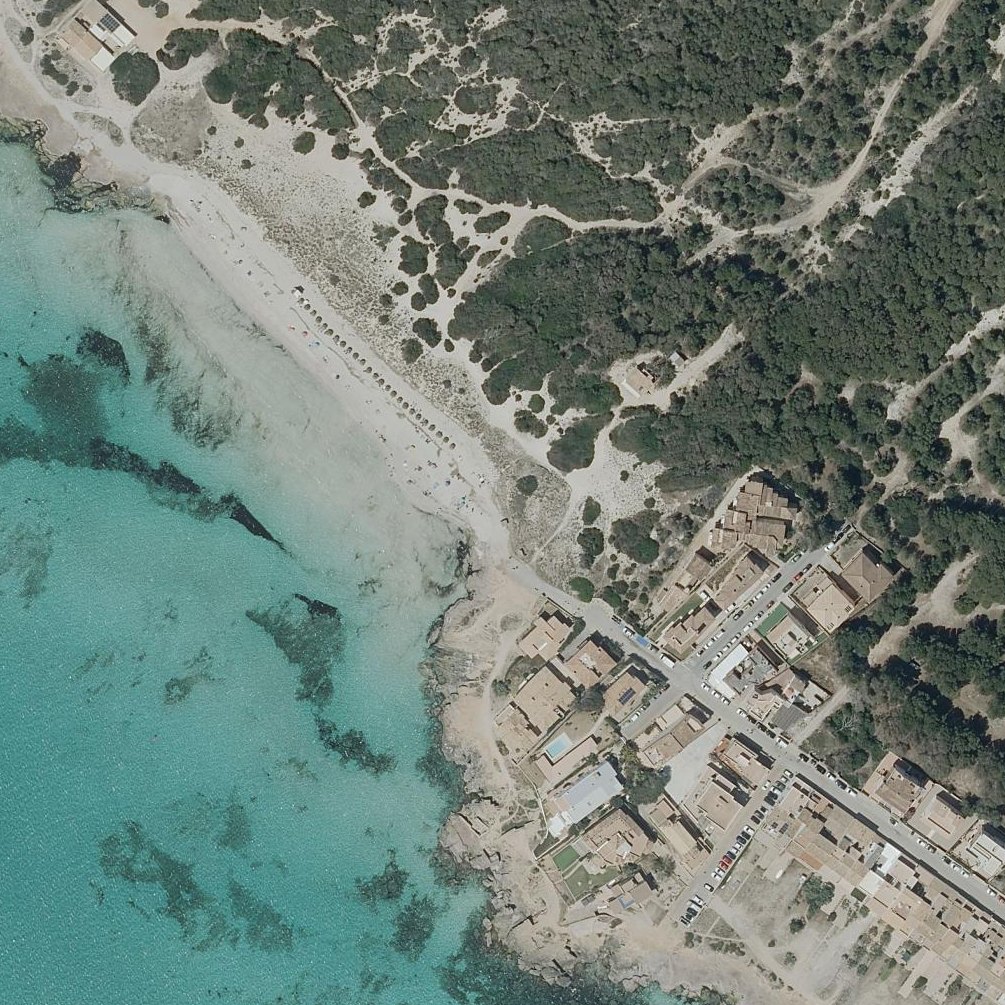 Aerial map of Ses Covetes