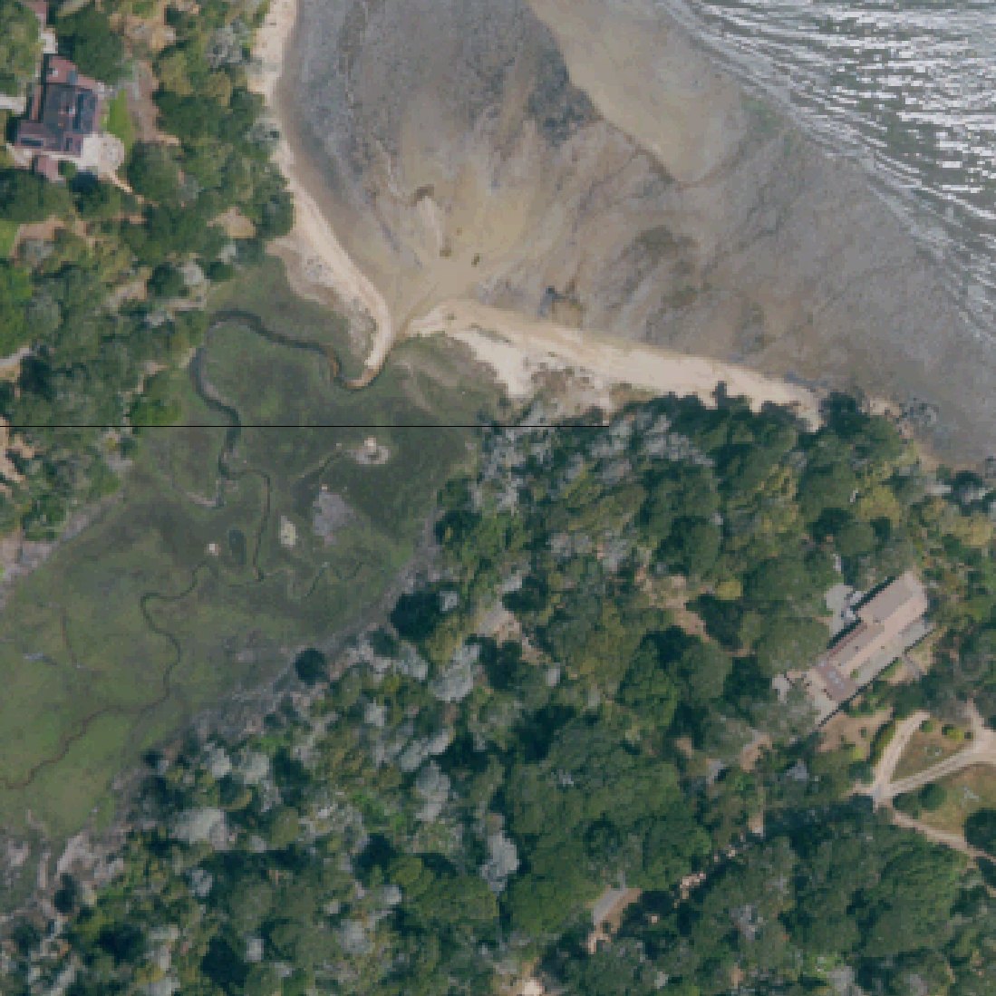 Aerial map of Shallow Beach