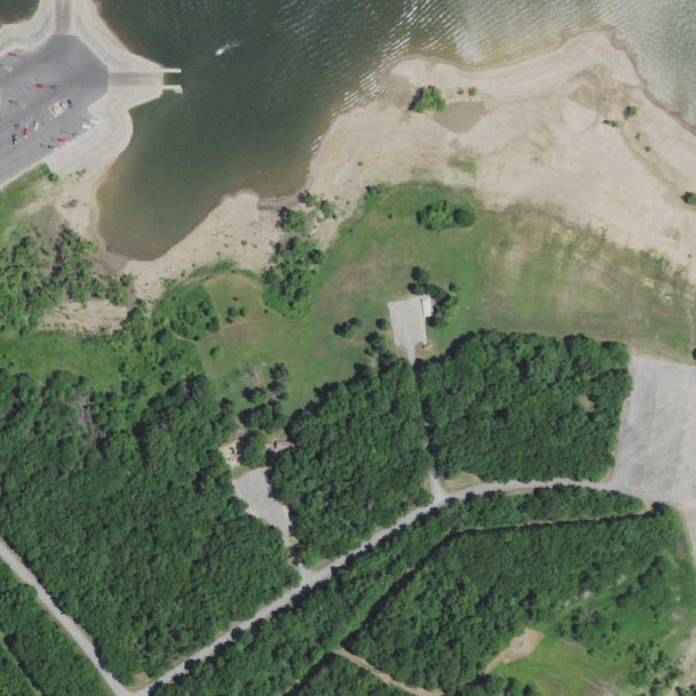 Aerial map of Shawnee Bend Recreation Area Beach