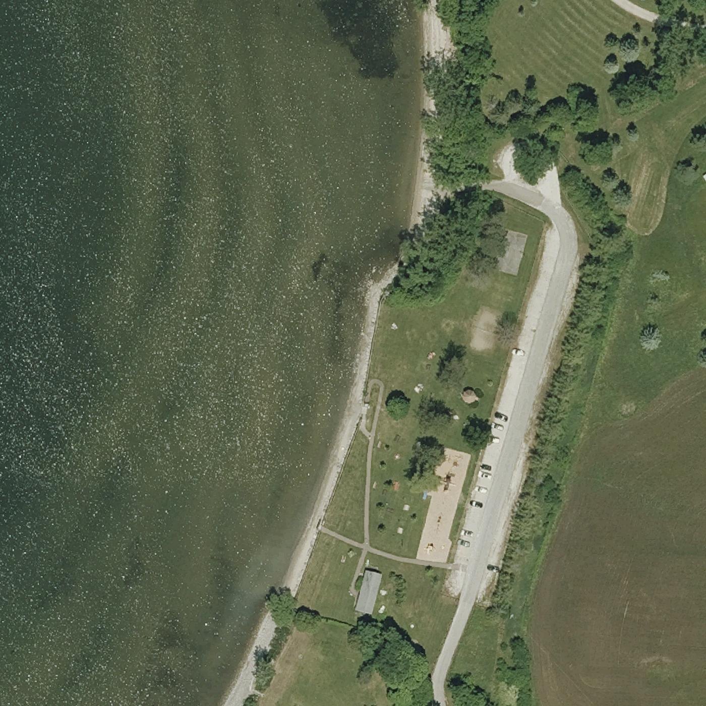 Aerial map of Shelburne Town Beach
