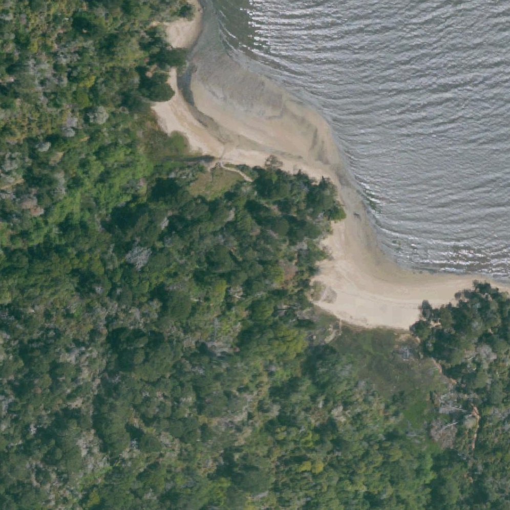 Aerial map of Shell Beach