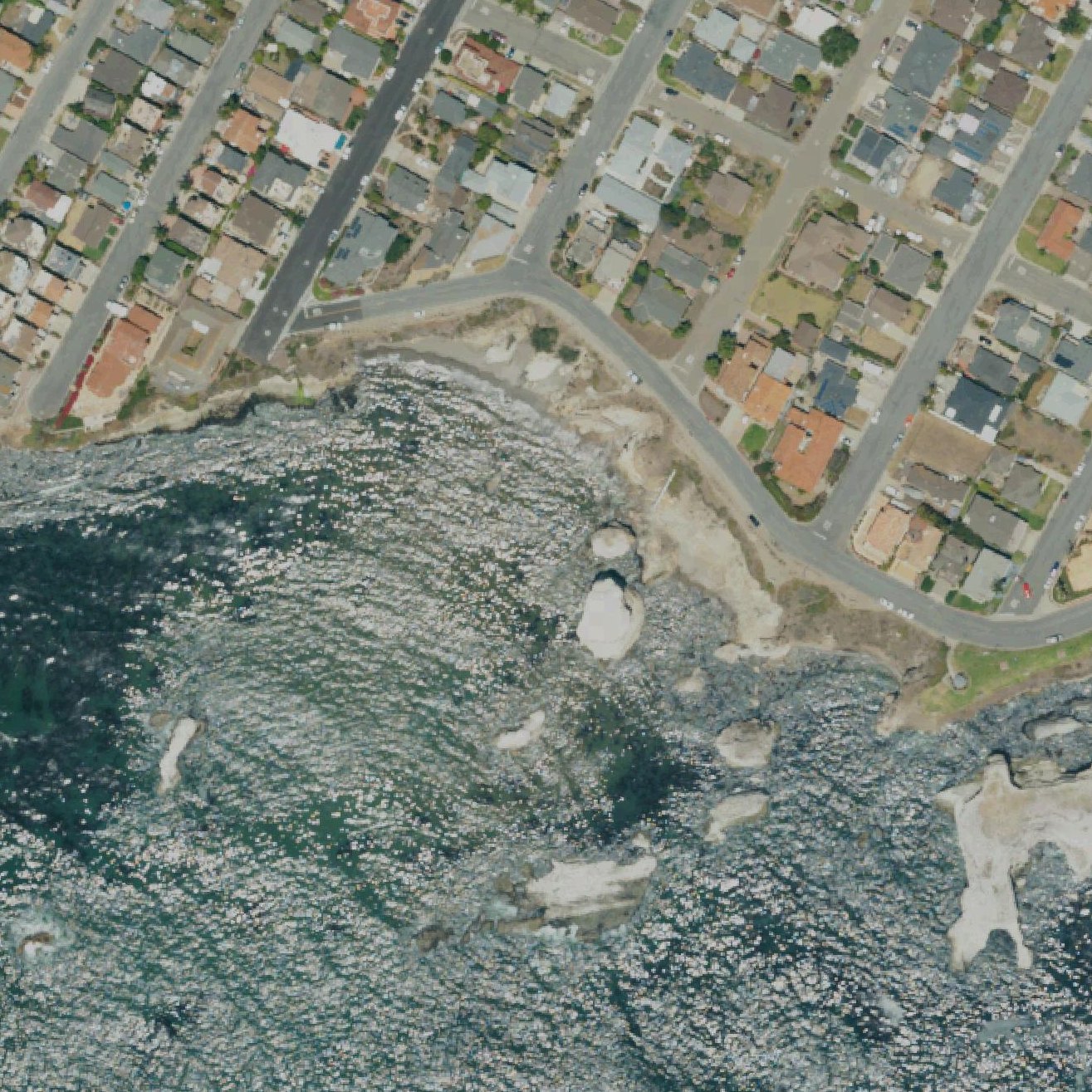 Aerial map of Shell Beach Coastal Conservancy Preserve