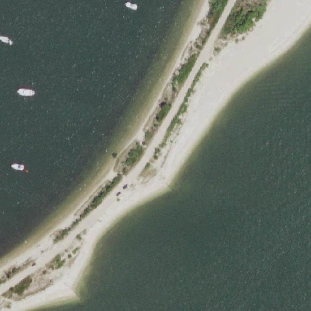 Aerial map of Shell Beach
