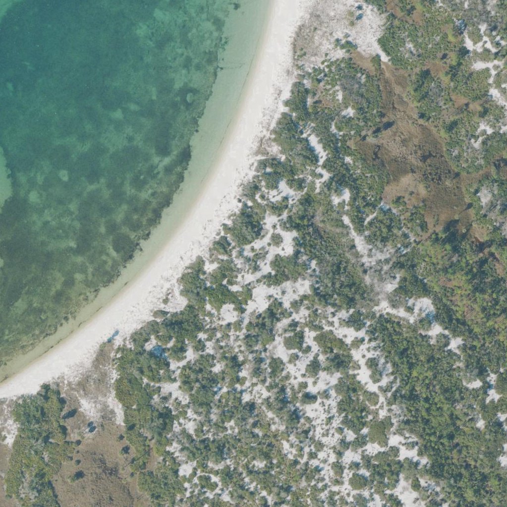 Aerial map of Shell Island Beach