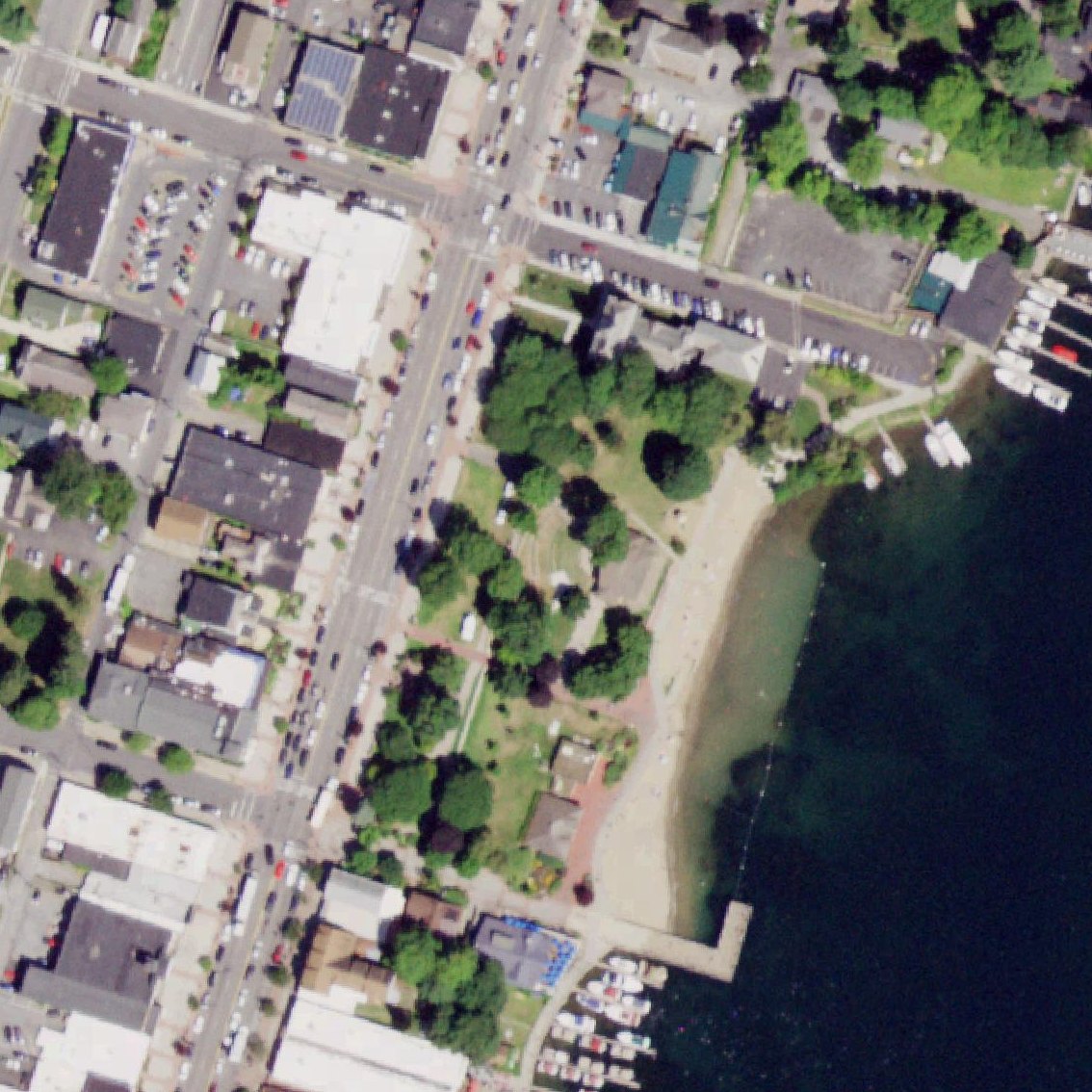 Aerial map of Shepard Park Beach