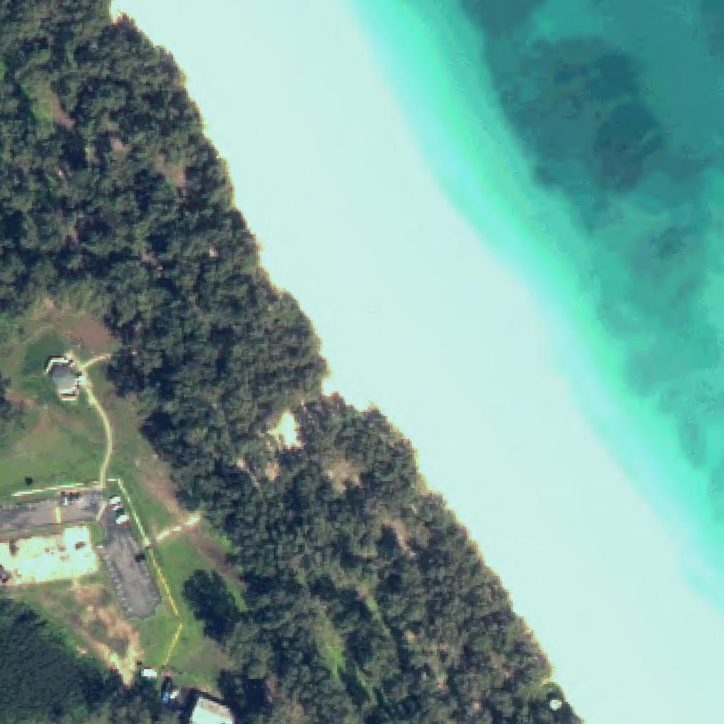 Aerial map of Sherwood Beach