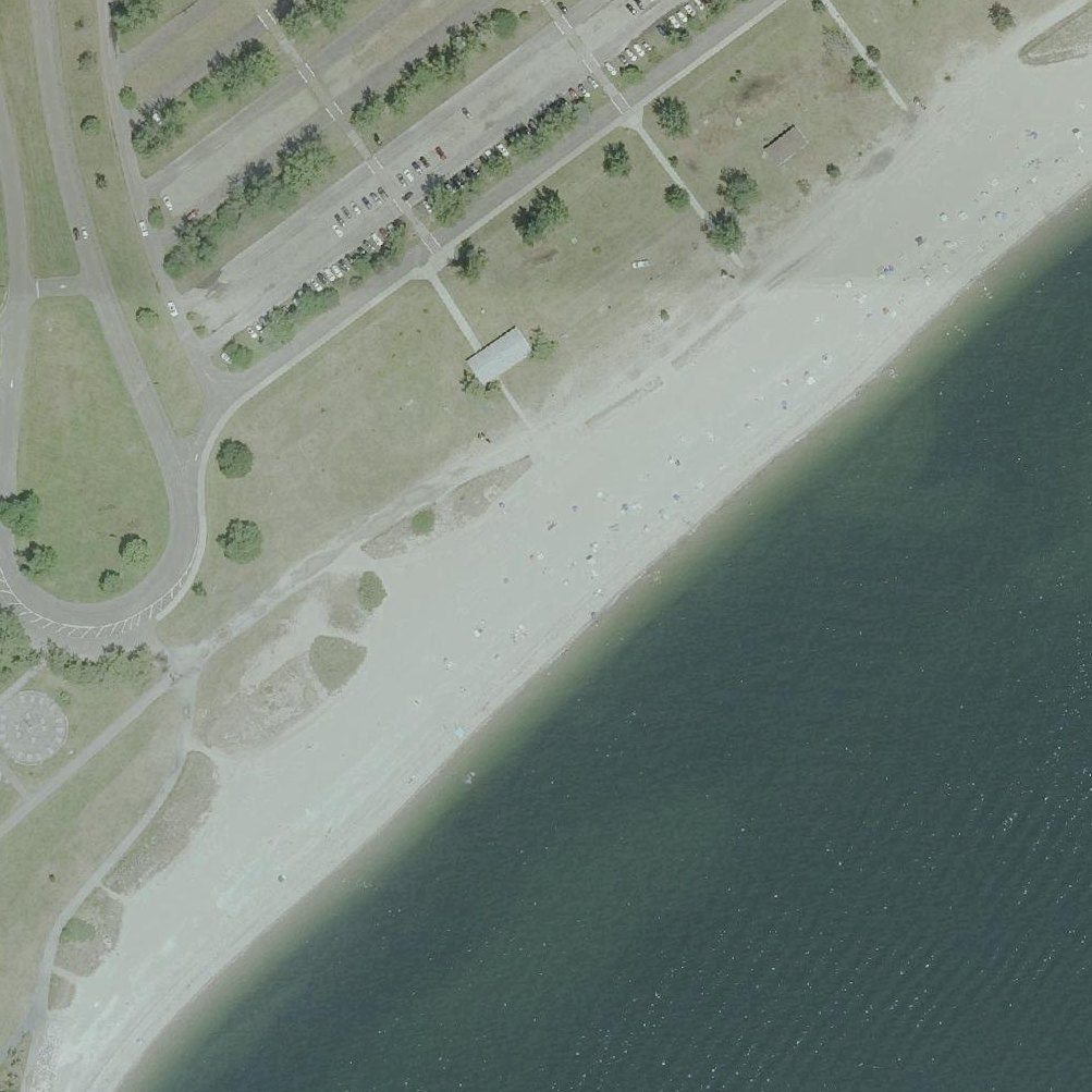 Aerial map of Sherwood Beach