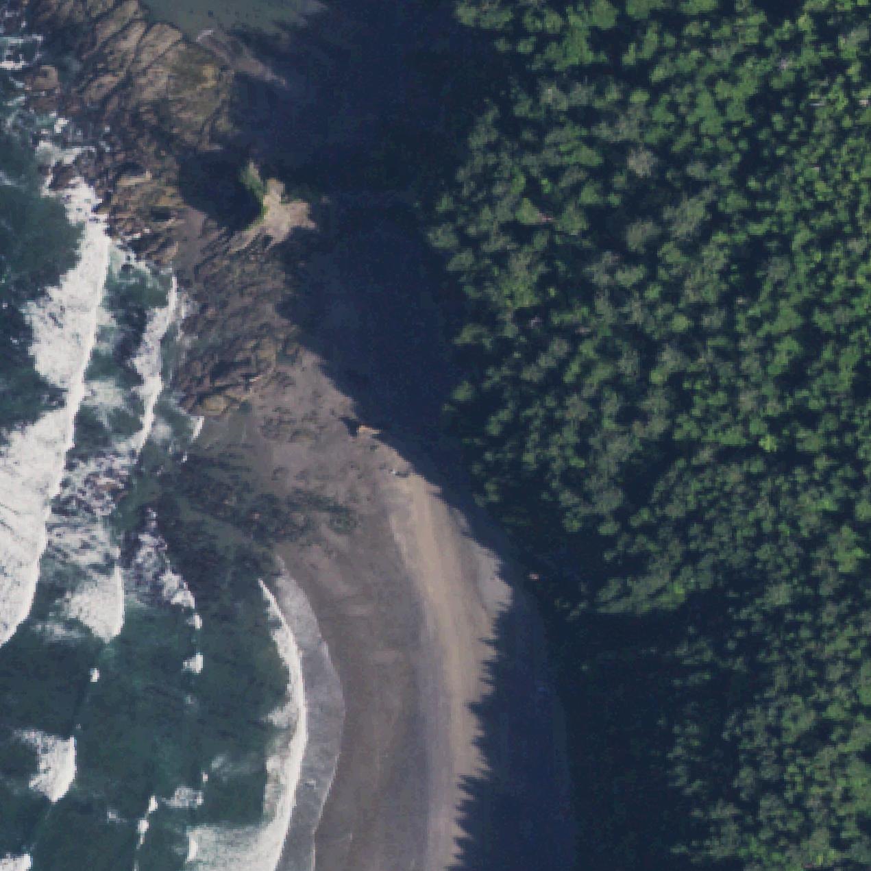 Aerial map of Shi Shi Beach